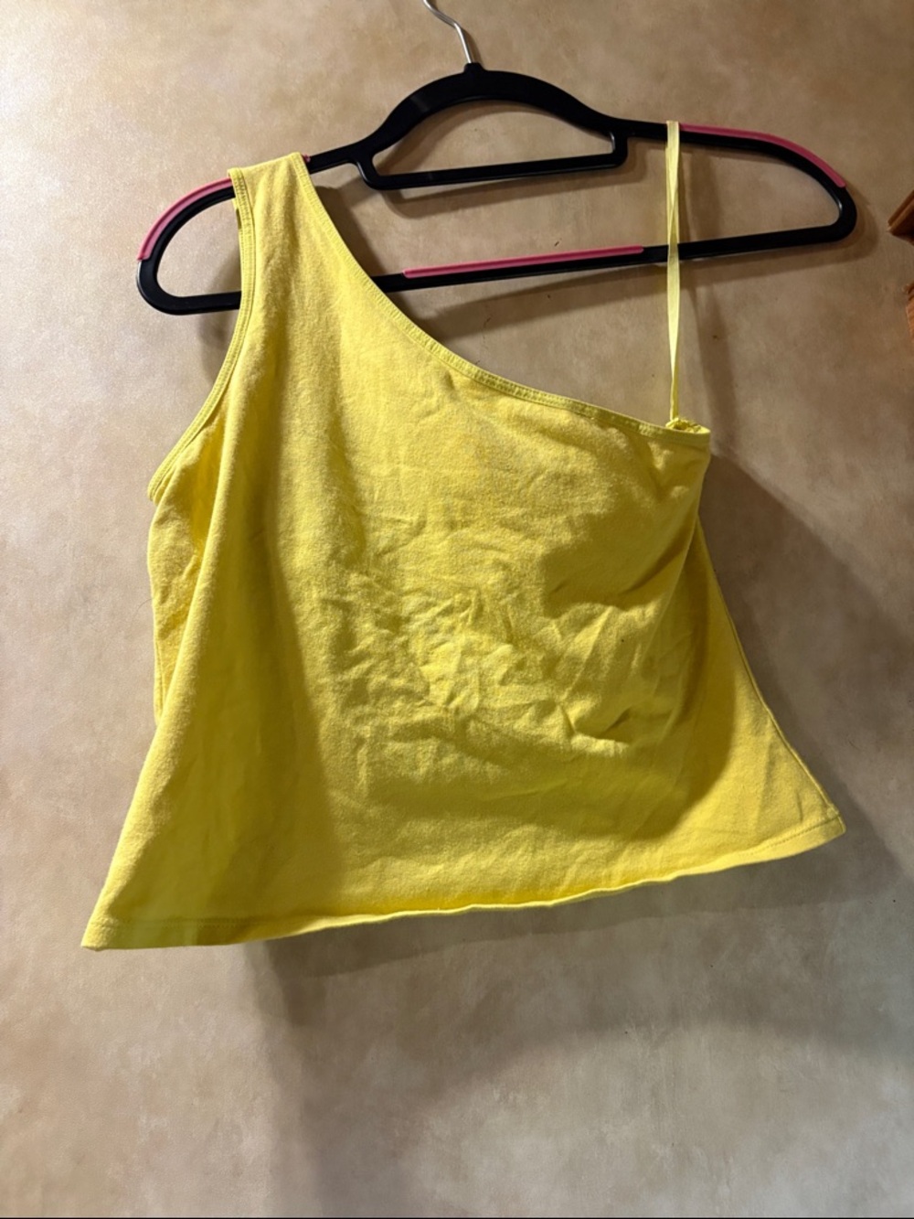 Victoria's Secret Bright Yellow One-Shoulder Tank Top